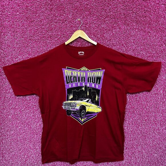 Death Row Records Hip Hop Tshirt size Red Tee 2X - Picture 1 of 5